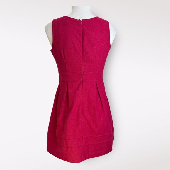 Tulle‎ Magenta Pink Wool A Line Dress - Picture 3 of 5